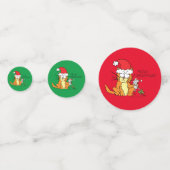 Confettis Chat Funny Noël Cartographie mignonne souris souri (Derrière)