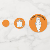 Confettis Chat Hallowen éffrayant, citrouille, fantômes & ch (Devant)