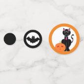 Confettis Chat Hallowen éffrayant, citrouille, fantômes & ch (Derrière)