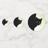 Confettis Chat noir aux yeux verts (Devant)