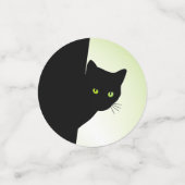 Confettis Chat noir aux yeux verts (Petit recto)