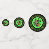 Confettis Chat noir jaune Chat Tombstone Chats Halloween (Derrière)