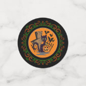 Confettis Chat noir vert orange Chat Tombstone Chats Hallowe (Petit recto)