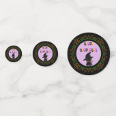 Confettis Chat noir vert orange Joyeux Ballons d'Halloween (Derrière)