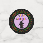 Confettis Chat noir vert orange Joyeux Ballons d'Halloween (Petit recto)