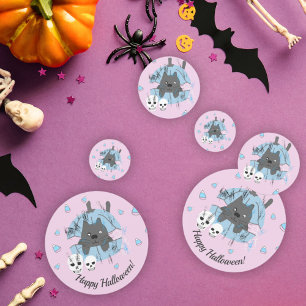 Confettis Chat rose en Citrouille Crâne Candy Corn Halloween