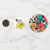 Confettis Chats amusants, lait et magie. (Derrière)