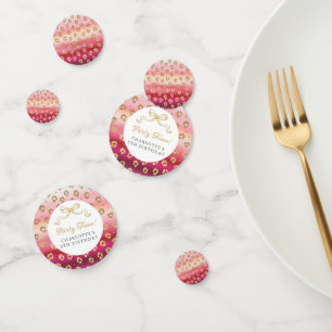 Confettis Cheetah Leopard rose et or