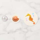 Confettis Cheval de mer, coquillages, étoiles & perles sur t (Devant)