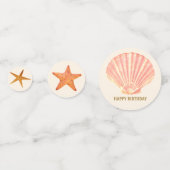 Confettis Cheval de mer, coquillages, étoiles & perles sur t (Derrière)