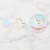 Confettis Cheval Rocher bleu rose Baby shower neutre pour le (Devant)