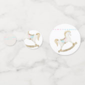 Confettis Cheval Rocher bleu rose Baby shower neutre pour le (Derrière)