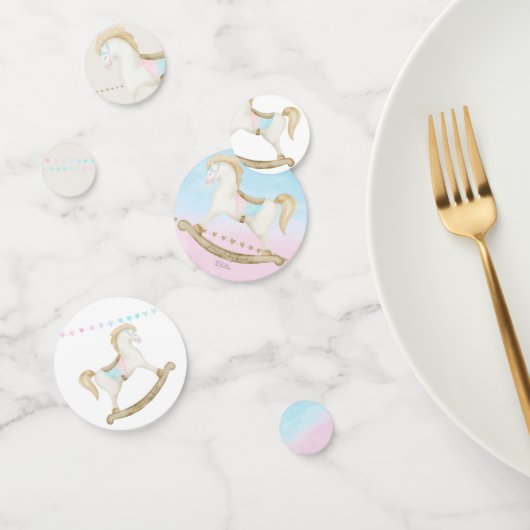 Confettis Cheval Rocher bleu rose Baby shower neutre pour le (Groupe)