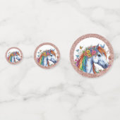 Confettis Cheval Whimsical Rainbow Floral Equestriday (Derrière)