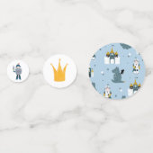 Confettis Chevaliers et Dragons | Tableau personnalisé Anniv (Derrière)