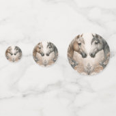 Confettis Chevaux Élégants Table de Mariage Personnalisée Co (Devant)