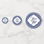 Confettis Chevron Bleu Et Blanc (Derrière)