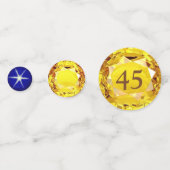 Confettis Chic 45 pierres précieuses de l'anniversaire (Derrière)