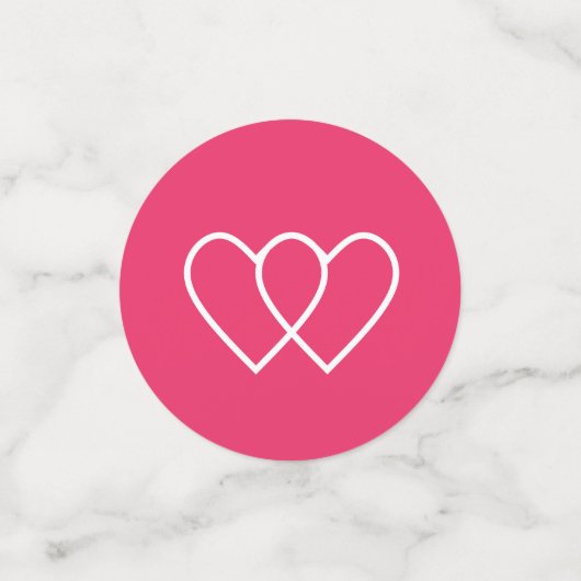 Confettis Chic flamants, coeur & fleurs tropicales mariage (Petit recto)