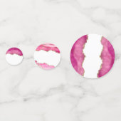Confettis Chic Or & Rose Agate Pierre Décoration de Table de (Devant)