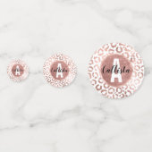 Confettis Chic Rose Gold Leopard Cheetah Poster de animal (Devant)