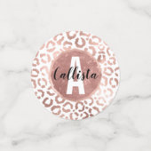 Confettis Chic Rose Gold Leopard Cheetah Poster de animal (Petit recto)