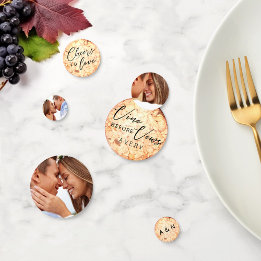 Confettis Chic Vino Avant les Vœux Bouchon de Vin Photo Init