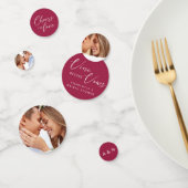 Confettis Chic Vino Before Vows Bordeaux Photo Initiales  (Groupe)