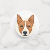 Confettis Chien Basenji Inspiré de la 3D (Petit recto)