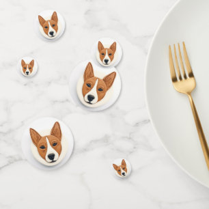 Confettis Chien Basenji Inspiré de la 3D