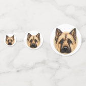 Confettis Chien berger allemand 3D inspiré (Devant)