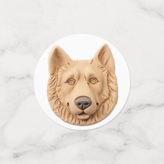 Confettis Chien berger belge 3D inspiré (Petit recto)