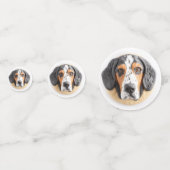 Confettis Chien Bluetick Coonhound Inspiré 3D (Derrière)