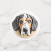 Confettis Chien Bluetick Coonhound Inspiré 3D (Petit recto)