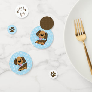 Confettis Chien Chien Brown C'est un Baby shower Garçon