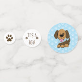 Confettis Chien Chien Brown C'est un Baby shower Garçon (Devant)
