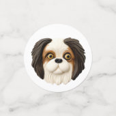 Confettis Chien Chin Japonais 3D inspiré (Petit recto)