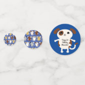 Confettis Chien chiot mignonne Colorée 1er Anniversaire Thèm (Derrière)