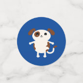 Confettis Chien chiot mignonne Colorée 1er Anniversaire Thèm (Petit recto)