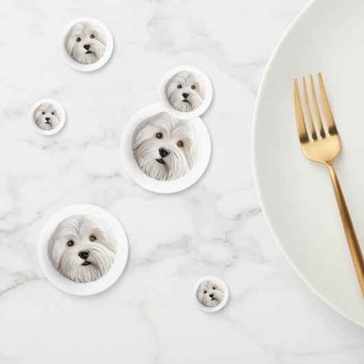 Confettis Chien Coton De Tulear Inspiré 3D (Groupe)