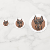 Confettis Chien Doberman Inspiré 3D (Derrière)