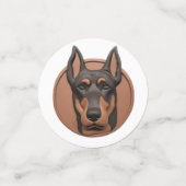 Confettis Chien Doberman Inspiré 3D (Petit recto)