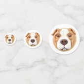 Confettis Chien Pitbull Inspiré 3D (Derrière)