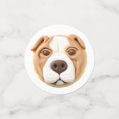 Confettis Chien Pitbull Inspiré 3D (Petit recto)