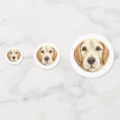 Confettis Chien Retriever Doré Inspiré 3D (Devant)