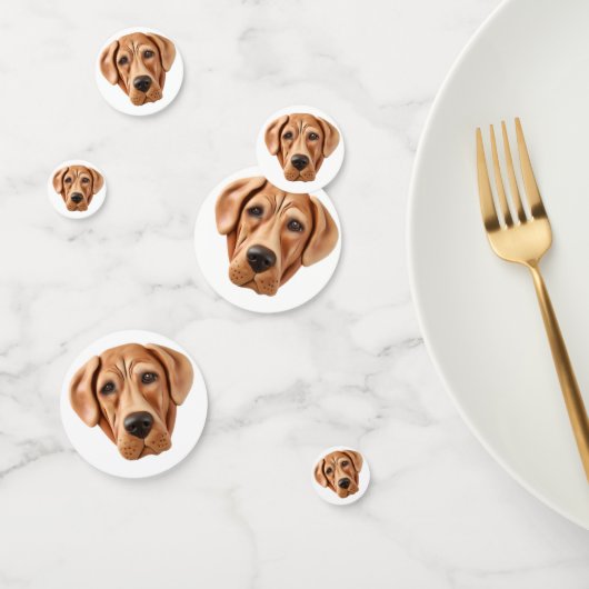 Confettis Chien Rhodesian Ridgeback Inspiré de la 3D (Groupe)