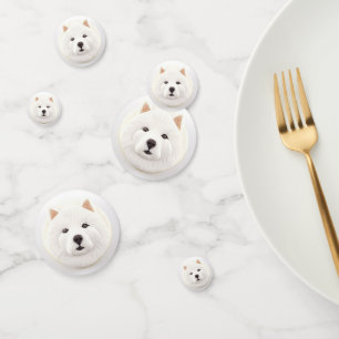 Confettis Chien Samoyède Inspiré de la 3D