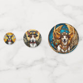 Confettis Chiens Steampunk avec ailes (Derrière)