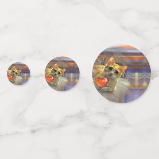 Confettis Chillin Chat Flashin Coeur (Devant)