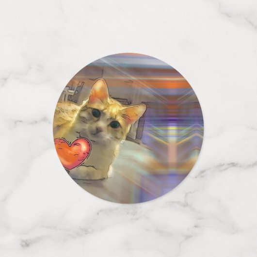 Confettis Chillin Chat Flashin Coeur (Petit recto)